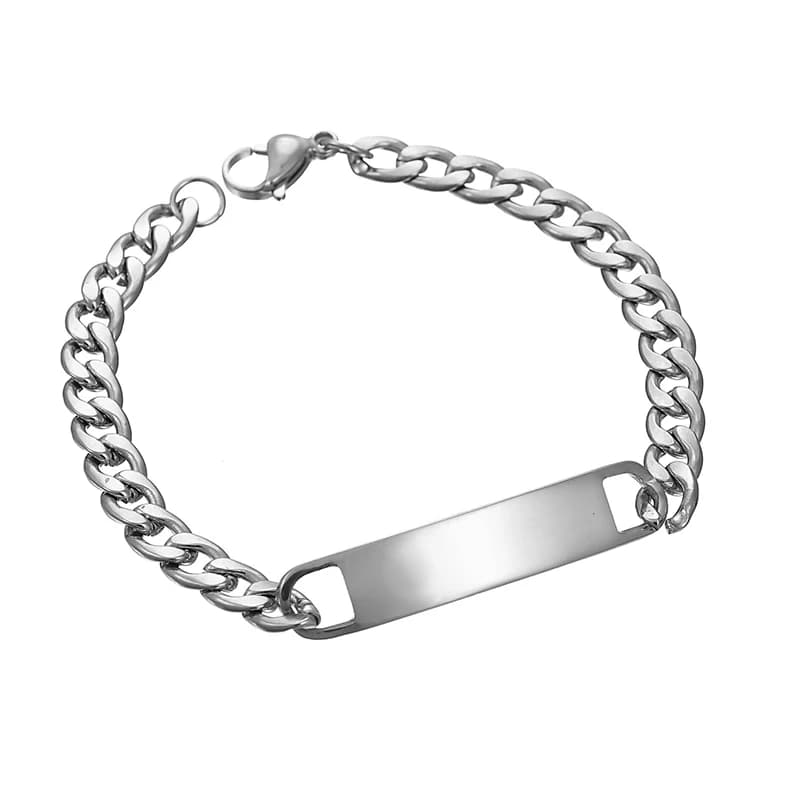 Bracelets Punk couleur or pour hommes et femmes, barre vierge en acier inoxydable, chaîne à main épa
