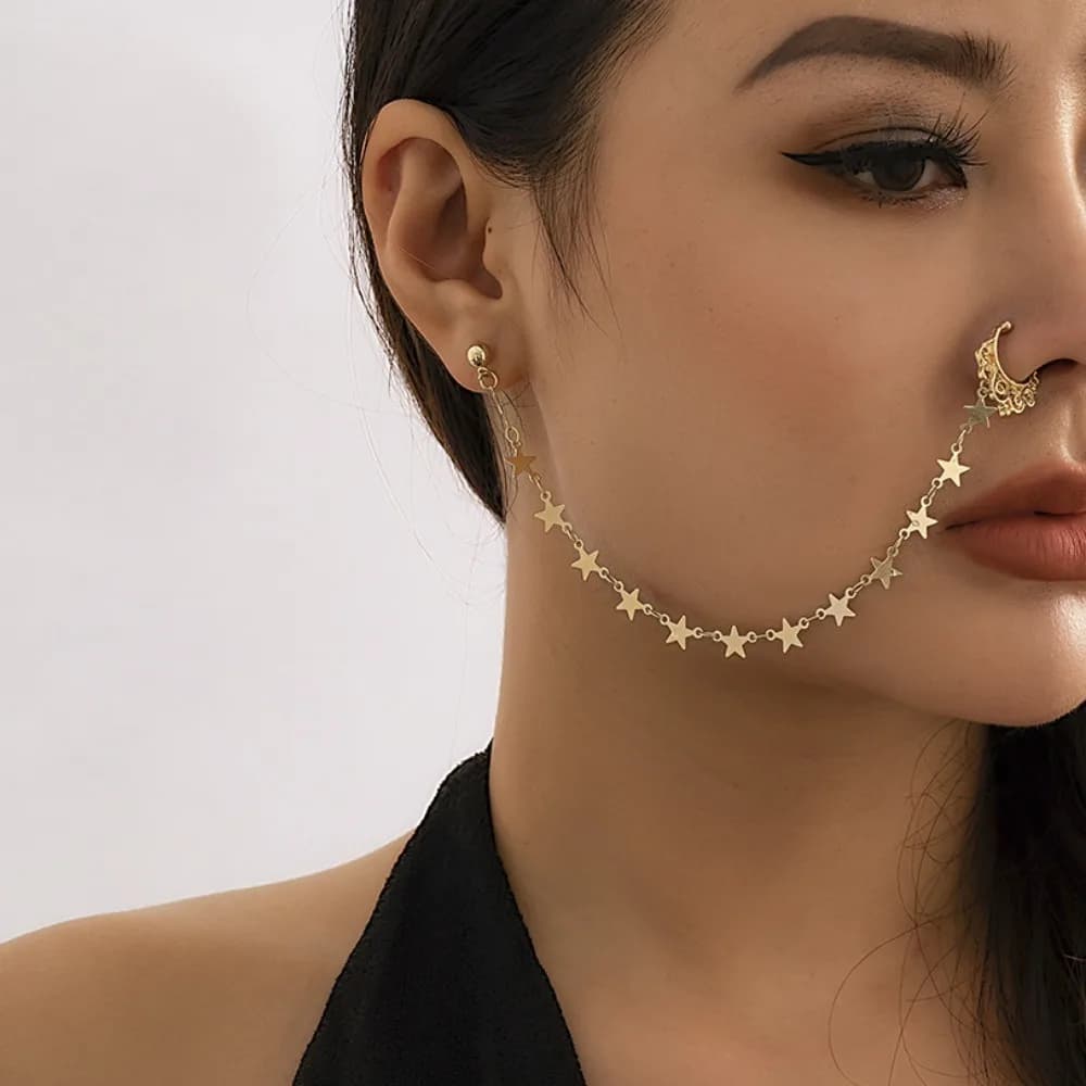 Bijoux de piercing de style punk, boucles d'oreilles JOEarrings, clip antarctique Pearl Butterfly Ta