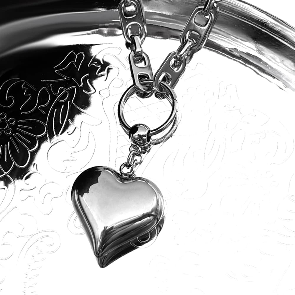 Collier pendentif rétro en forme de cœur d'amour romantique pour femmes et hommes, en acier inoxydab