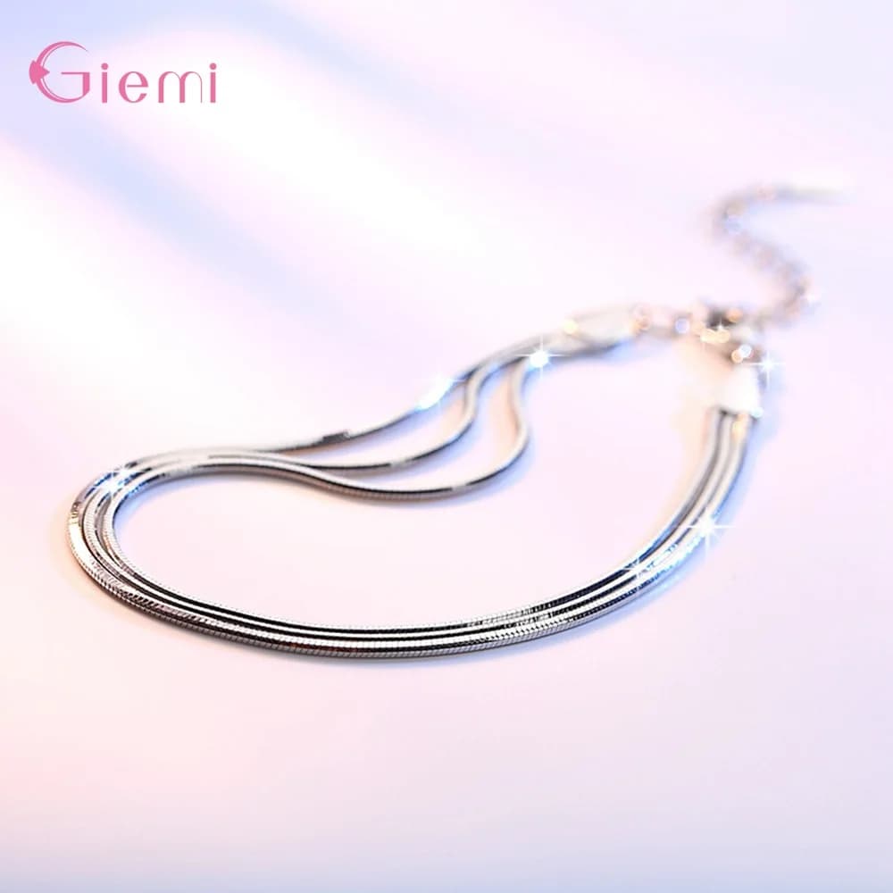 Bracelet en argent regardé 925 pour femme, couleur or blanc et rose au choix, super beau cadeau de b