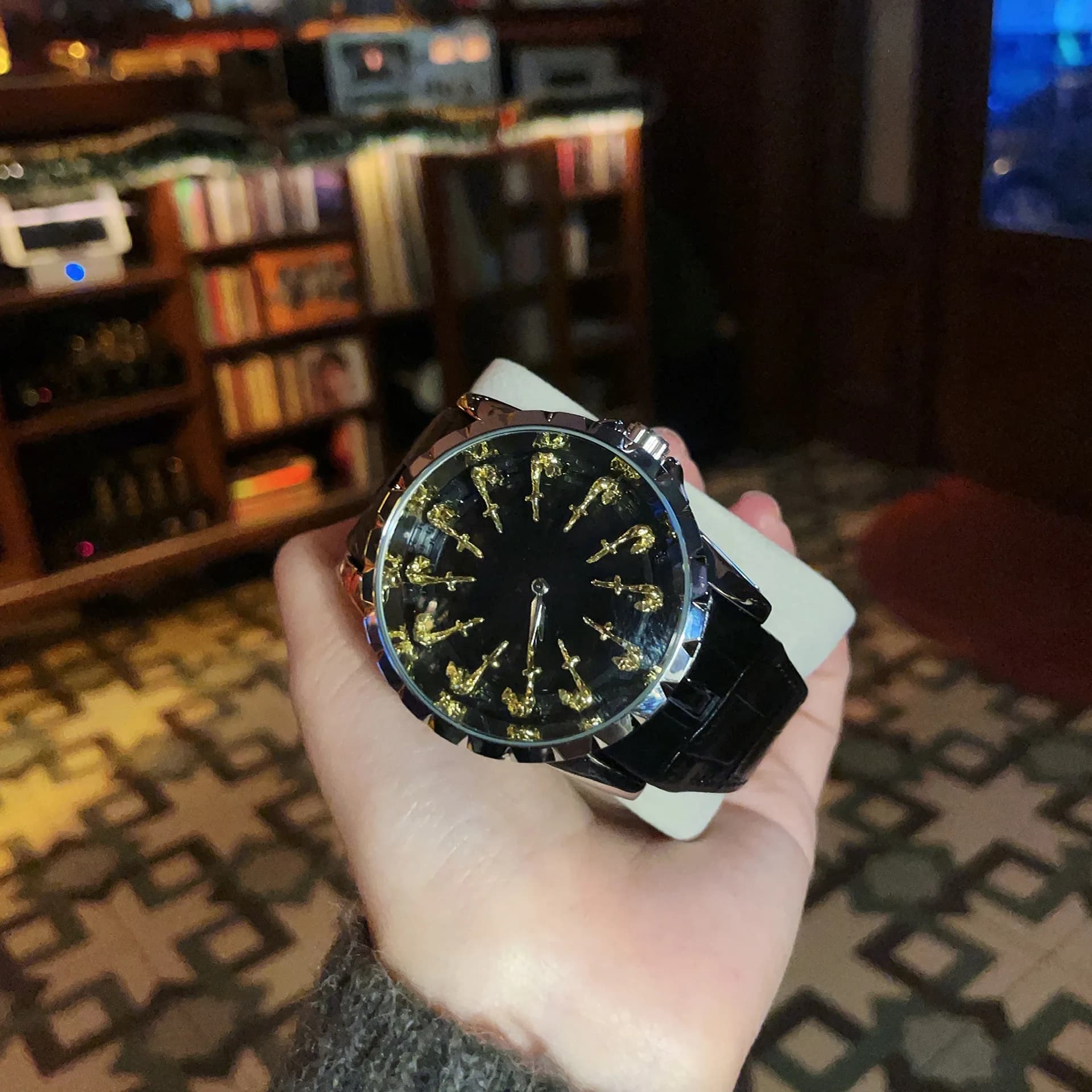 Montres créatives en quartz pour hommes, montre ronde des Douze Chevaliers de la Table Ronde, concep