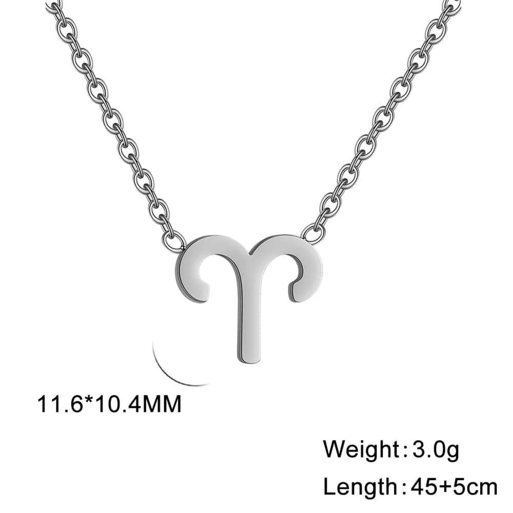 Skyrim – collier du zodiaque pour femmes, bélier, lion, poissons, sagittaire, Constellation 12, chaî