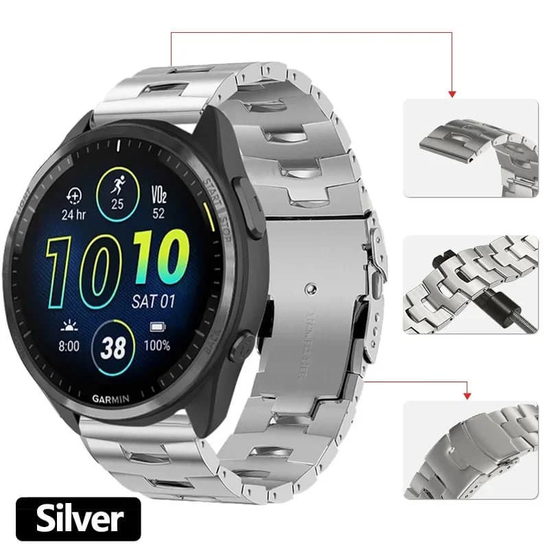 Bracelet en titane de 22mm pour Garmin Forerunner 970 965 955 265 255 745, bracelet Oracle pour Garm