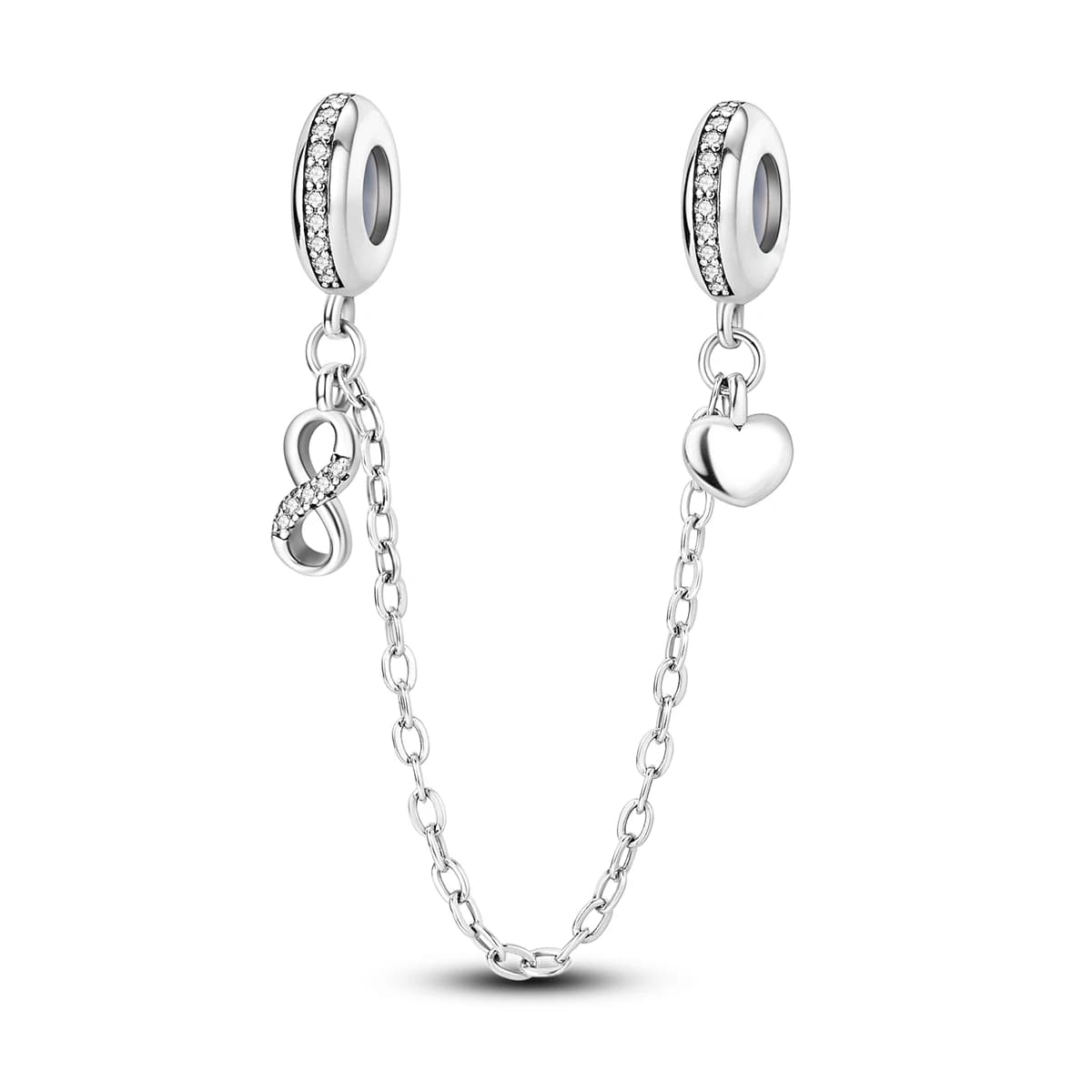 Charme pendentif Cœur Infini Amour Éternel en Argent Sterling 925, Cadeau Romantique pour Bracelets 