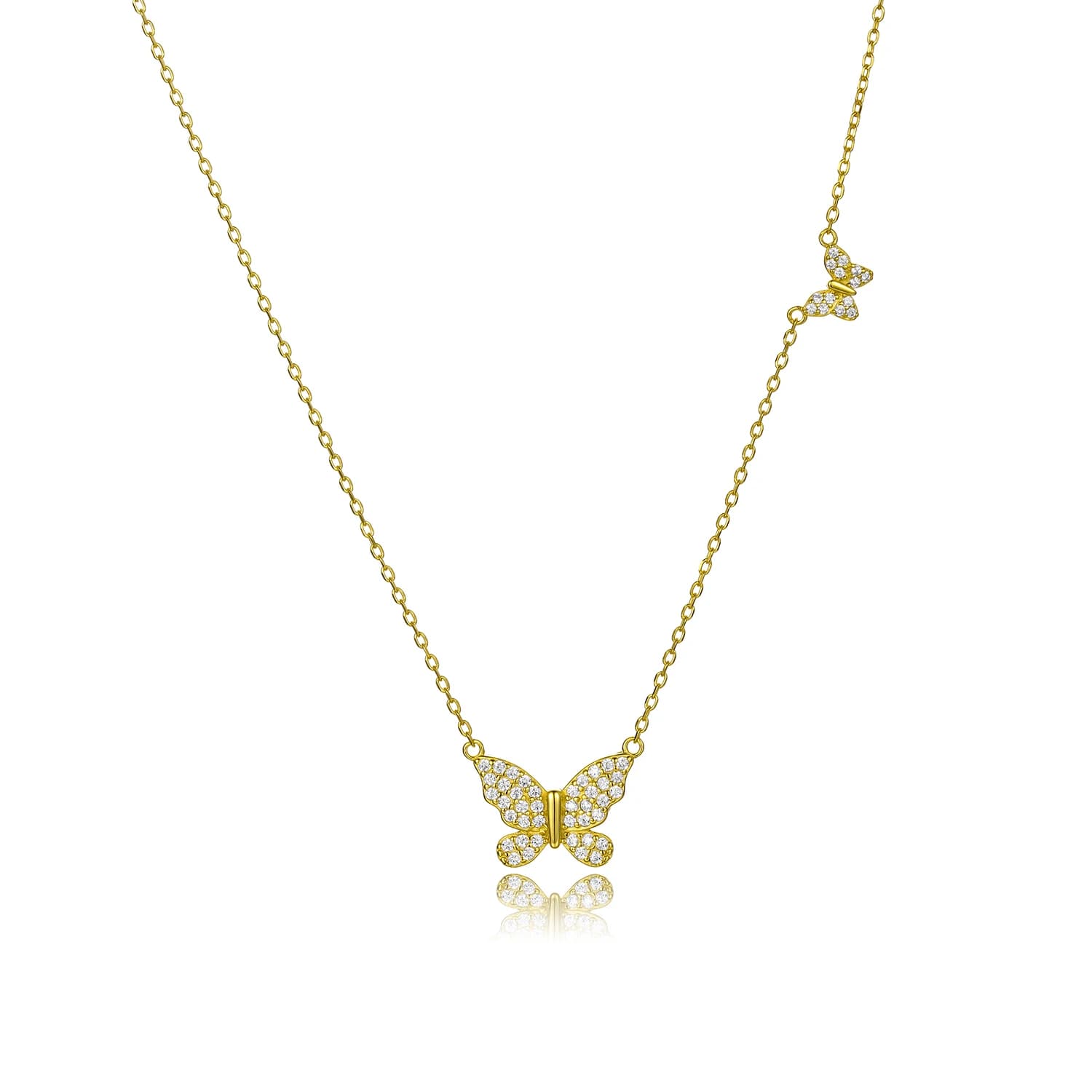 VEWANT – collier avec pendentif deux papillons en argent Sterling 925, longue chaîne, bijoux fins de