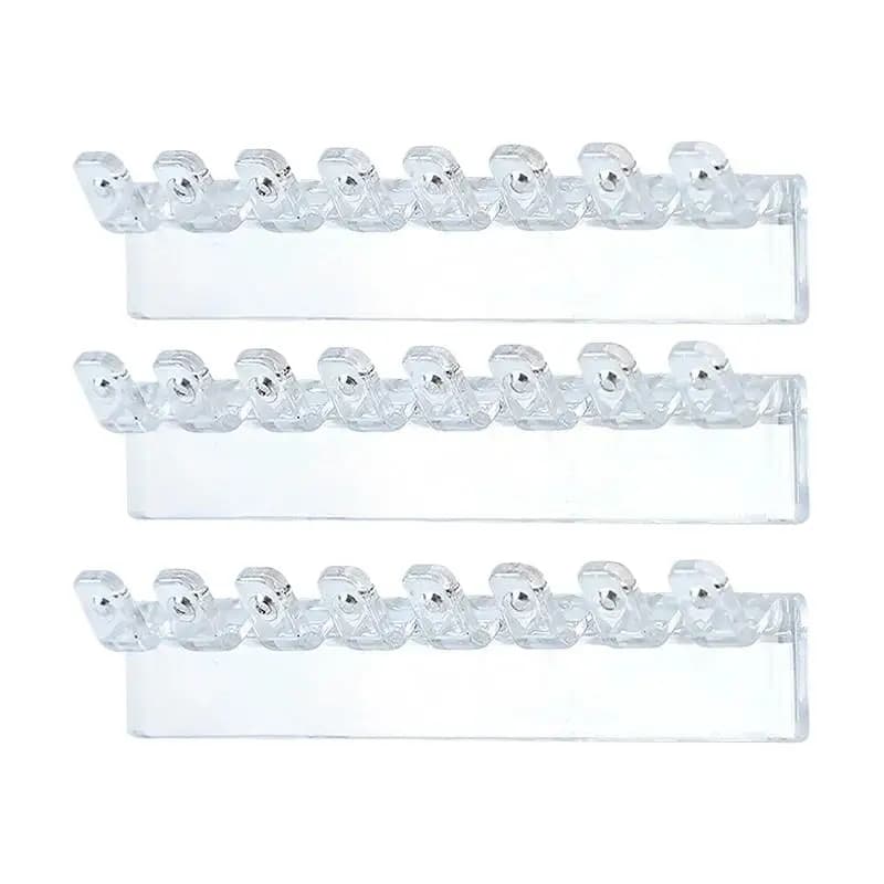 Lot de 3 supports pour colliers, organisateur de colliers mural avec 8 crochets, pour suspendre bijo