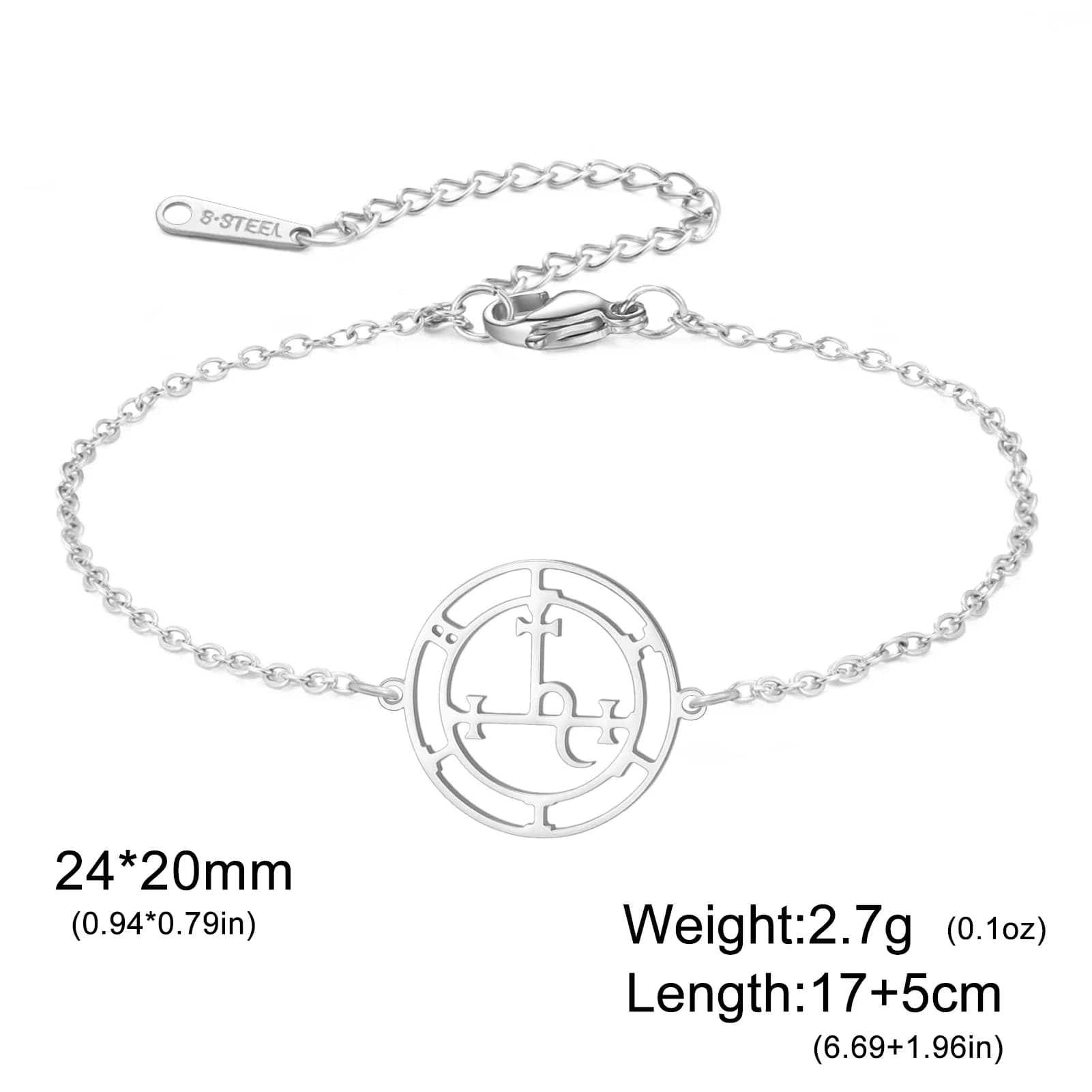Bracelet Sigil of Lilith en acier inoxydable, bijoux qui ne se décolorent pas pour femmes, cadeau du