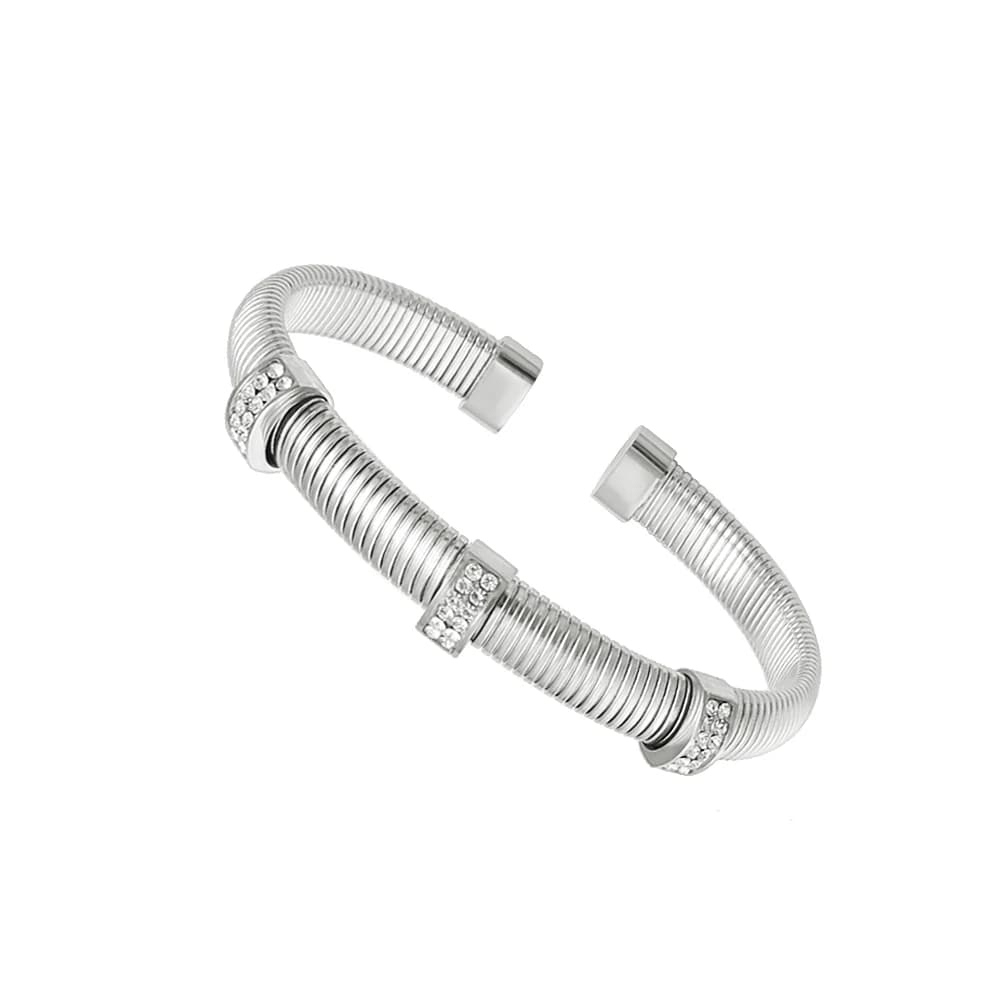 Exclusif nouveau élastique spirale en acier inoxydable ensemble de Bijoux charme 3 accessoires géomé