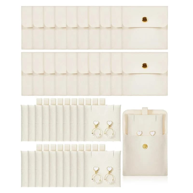 Sac d'emballage de bijoux pour bracelets, colliers, bagues, boucles d'oreilles, sacs d'emballage de 