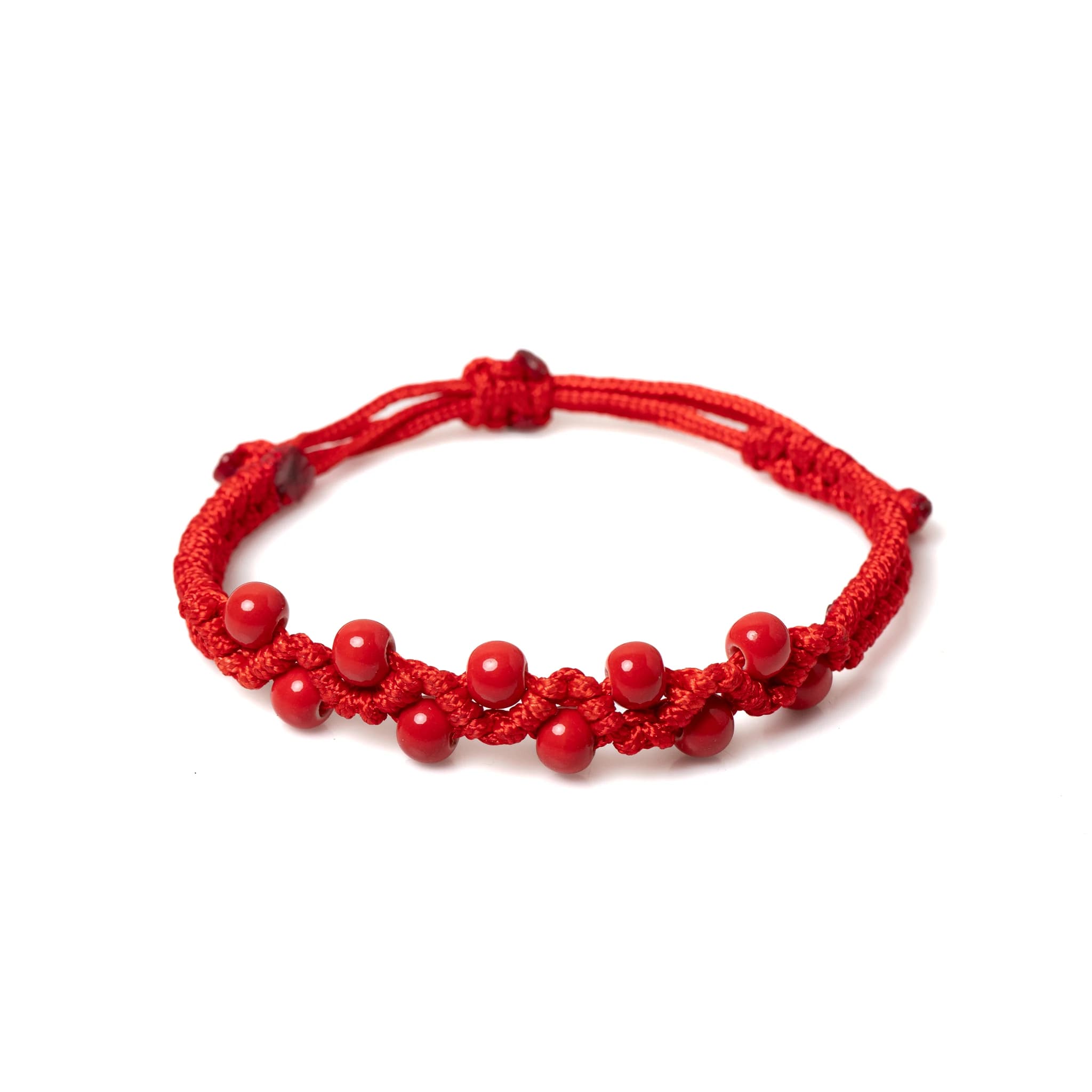 Bracelet en céramique rouge fait à la main pour hommes et femmes, bijoux ajustables, style Boho, cad