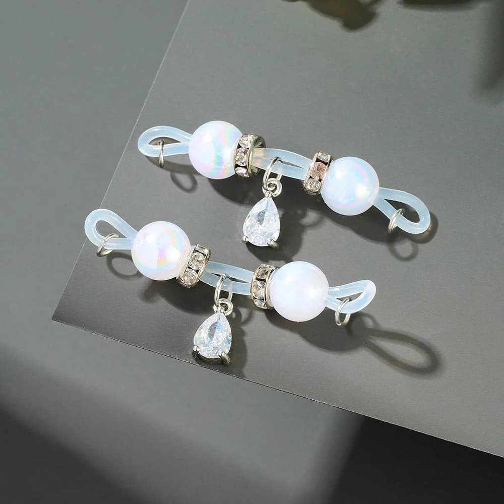 Faux anneaux de mamelon sans Piercing, bijoux de corps, anneaux de Faux mamelon pendants en CZ, bijo