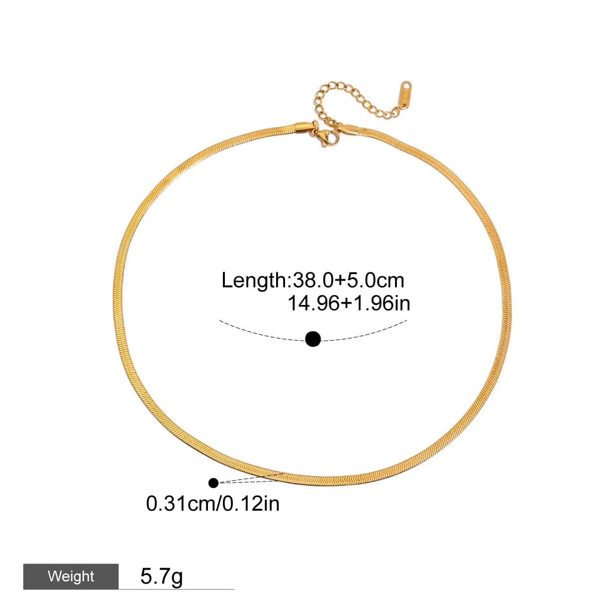 Collier Yori en acier inoxydable blanc avec zircon cubique géométrique, chaîne en Y minimaliste, pla