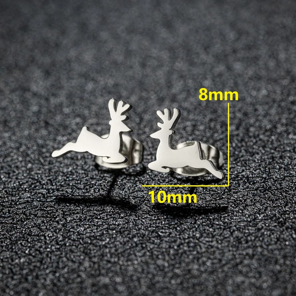 Boucles d'oreilles de renne de roman de cerf pour des femmes, piercing d'oreille d'acier inoxydable,
