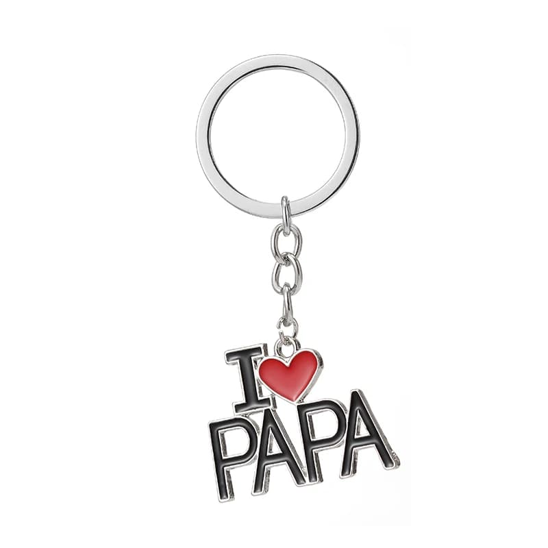 Bijoux fantaisie mère fête des pères cadeau saint valentin j'aime papa maman PaPa maman porte-clés f