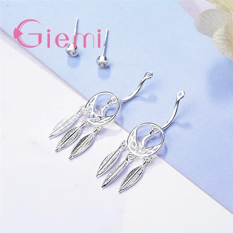 Boucles d'oreilles délicates en argent Sterling 925, Design attrape-rêves, pour femmes et filles, an