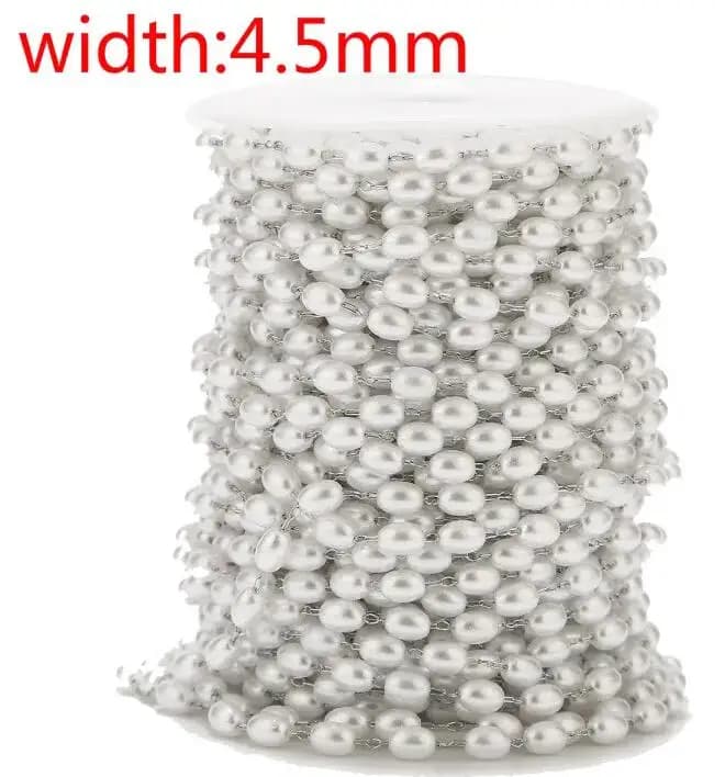 Chaînes dorées boule de perles, chaîne de câble en acier inoxydable, rouleau de collier, chaîne en v