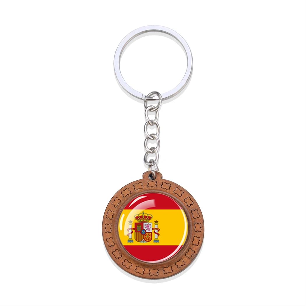 Esspoc Espagne drapeau porte-clés breloques cristal porte-clés patriot Souvenir femmes hommes cadeau