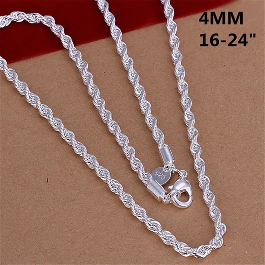 Charme de document en argent 925 pour hommes et femmes, ULde 4mm, joli collier, pendentif ajusté, bi