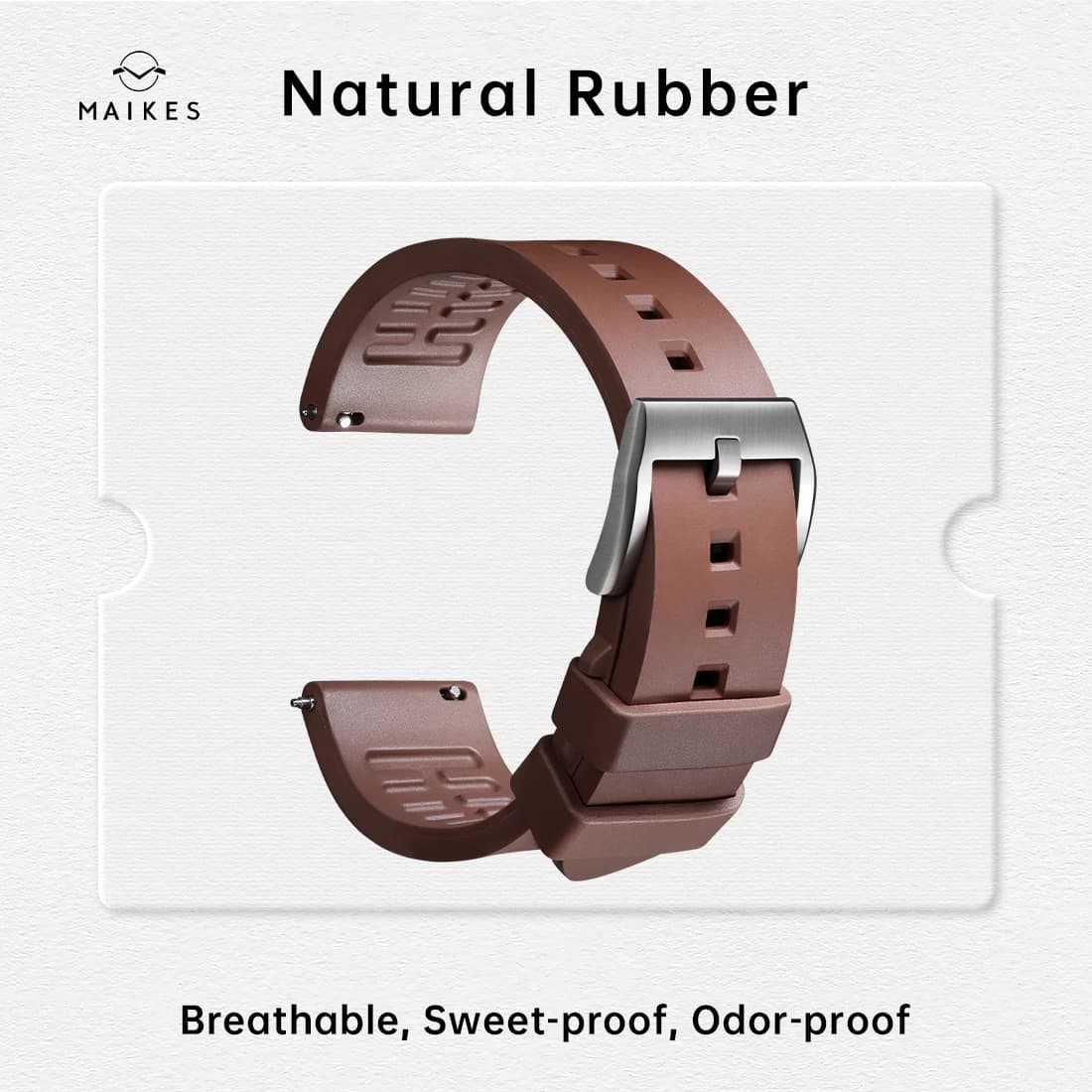 Bracelet de montre de luxe en caoutchouc naturel, accessoires à dégagement rapide, bracelets de mont