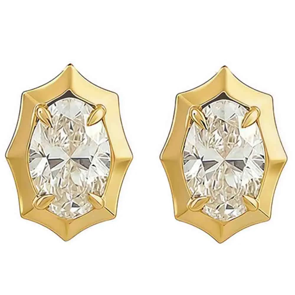 WUIHA – boucles d'oreilles élégantes en argent Sterling 925, coupe Marquise, couleur D, diamants Moi