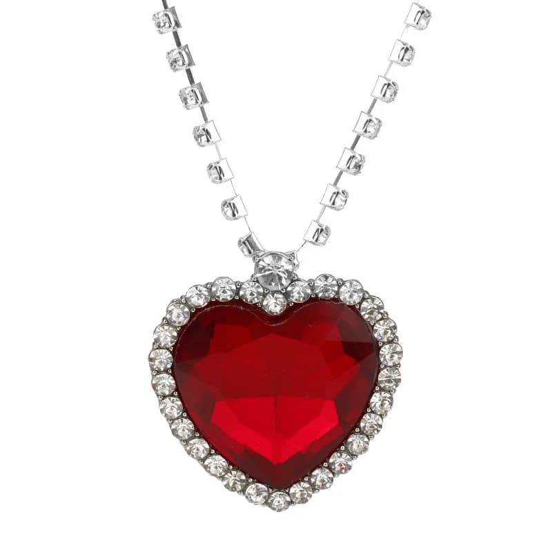 Titanic océan coeur amour pour toujours collier coeur couronne cristal breloque ras du cou pendentif