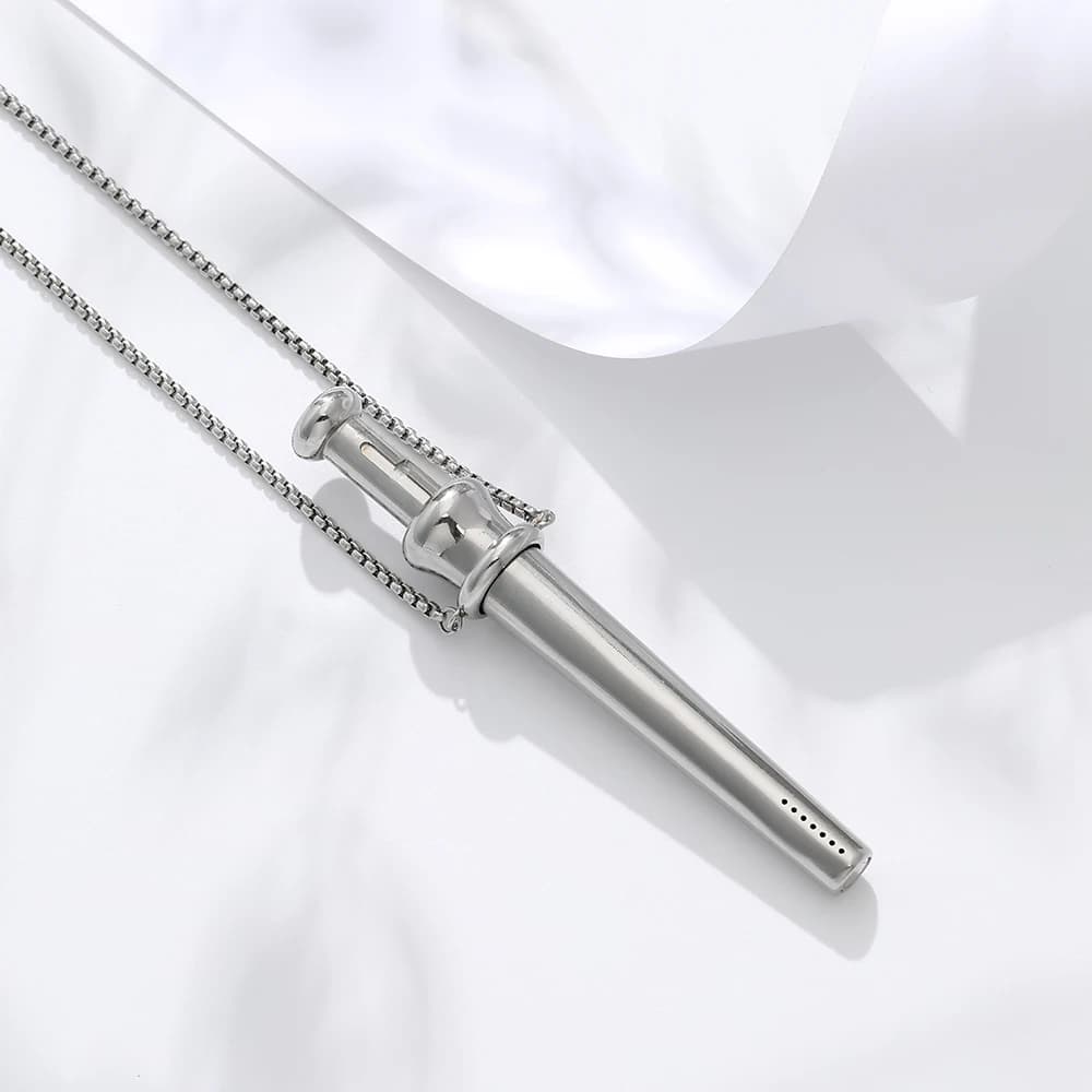 Collier respiratoire de grande taille pour soulager l'anxiété, pendentif d'aide à la méditation en a