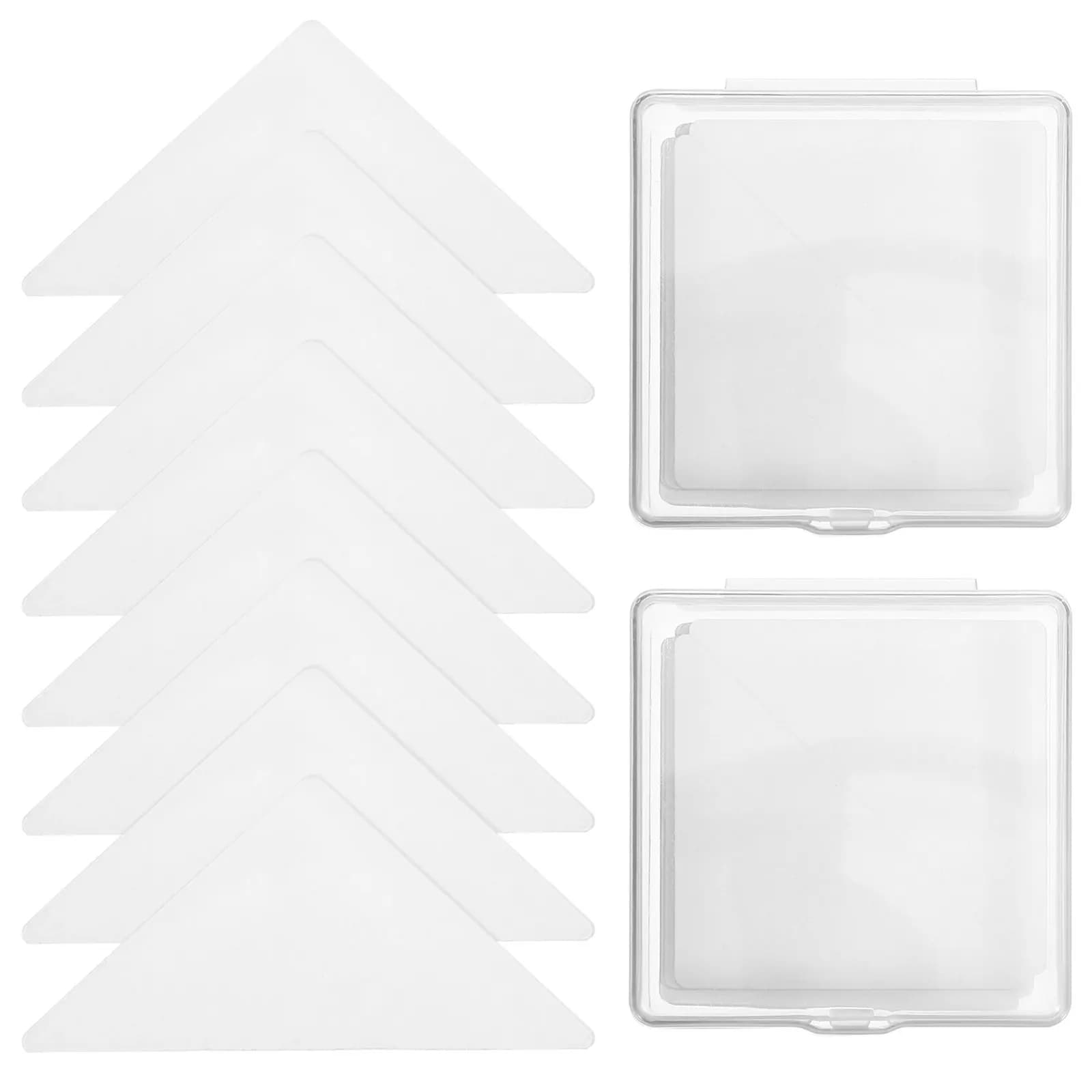 60 pièces de supports de col de chemise triangulaires en PVC auto-adhésifs, adaptés aux entretiens, 