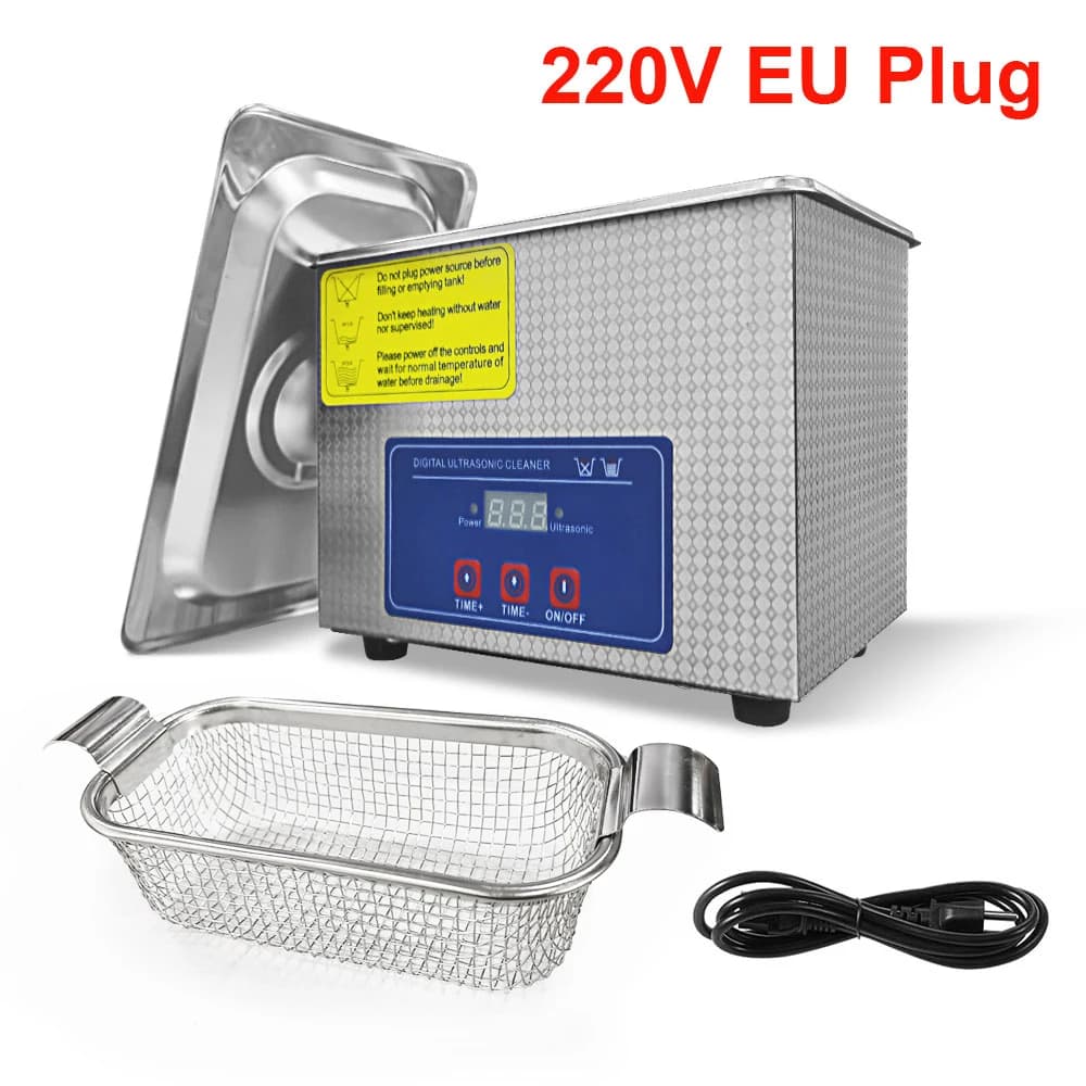 Nettoyeur à ultrasons 40KHZ, bain de lavage à vibrations haute fréquence pour bijoux, montres, lunet