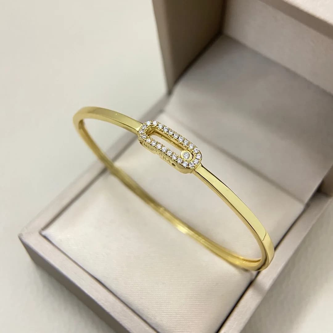 Bracelet coulissant serti de diamants MaiJia Move Series, bracelet simple et élégant pour femmes, br