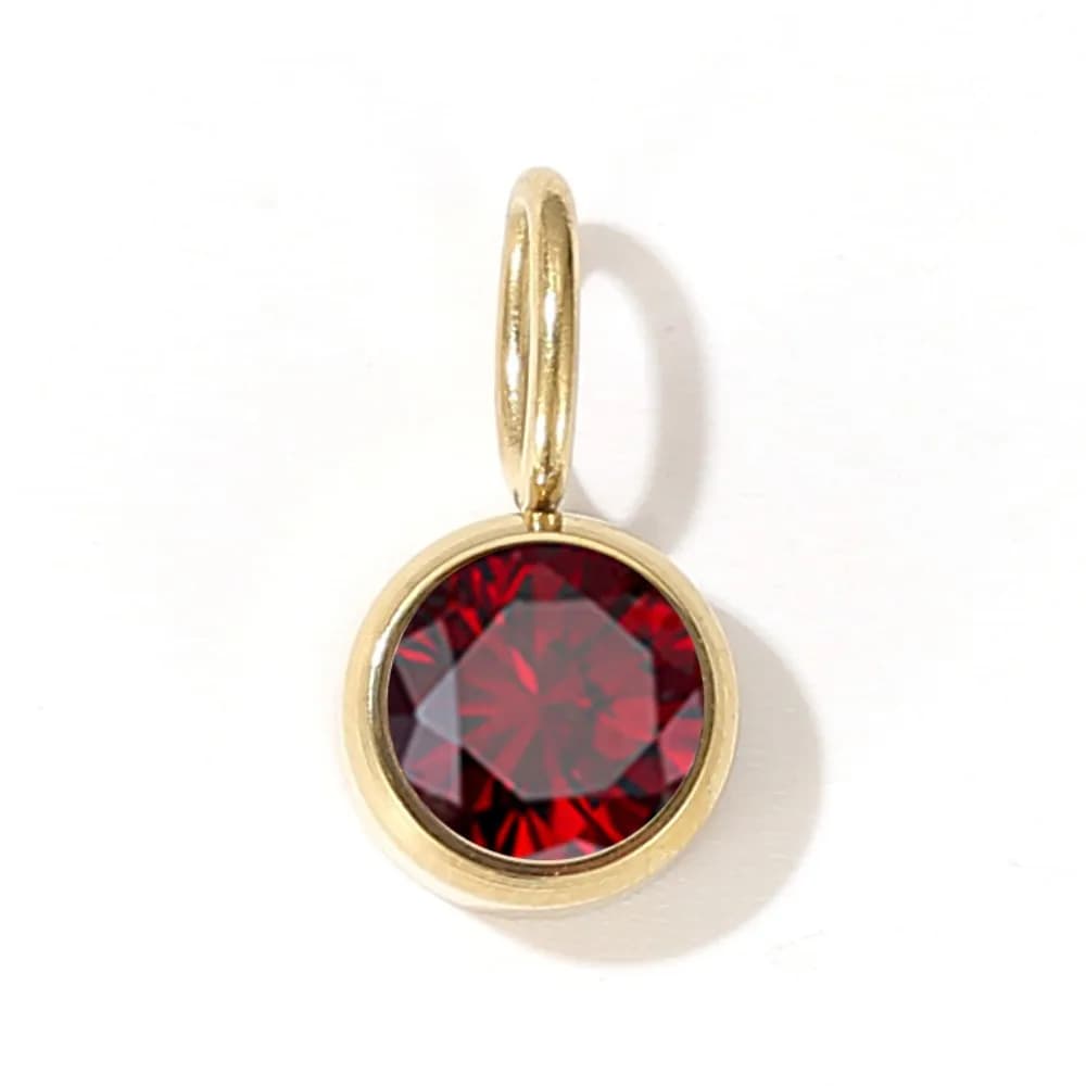 Pendentif pierre de naissance en zircone, 12 mois, pierre de couleur, accessoires de bricolage pour 