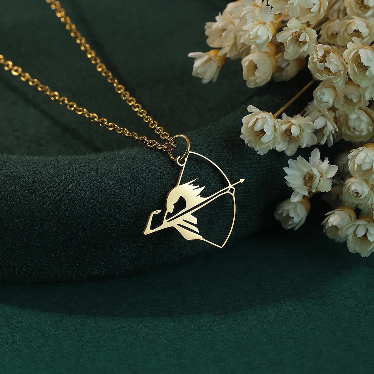 Kinitial-Collier pendentif zodiaque en acier inoxydable, bijoux minimalistes, Sagitchlorine us, cade