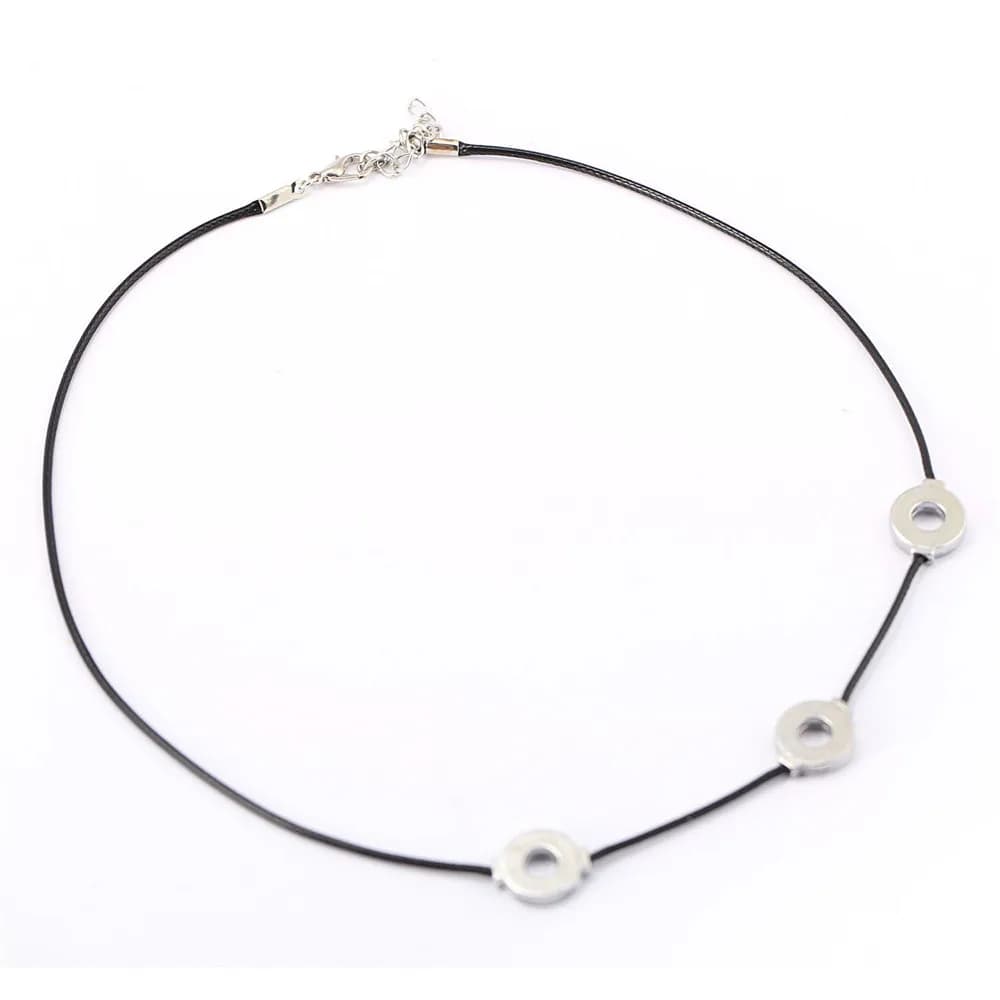Collier Anime japonais Ninja Akatsuki Uchiha Itachi, pendentif en acier titane, collier Cosplay, acc