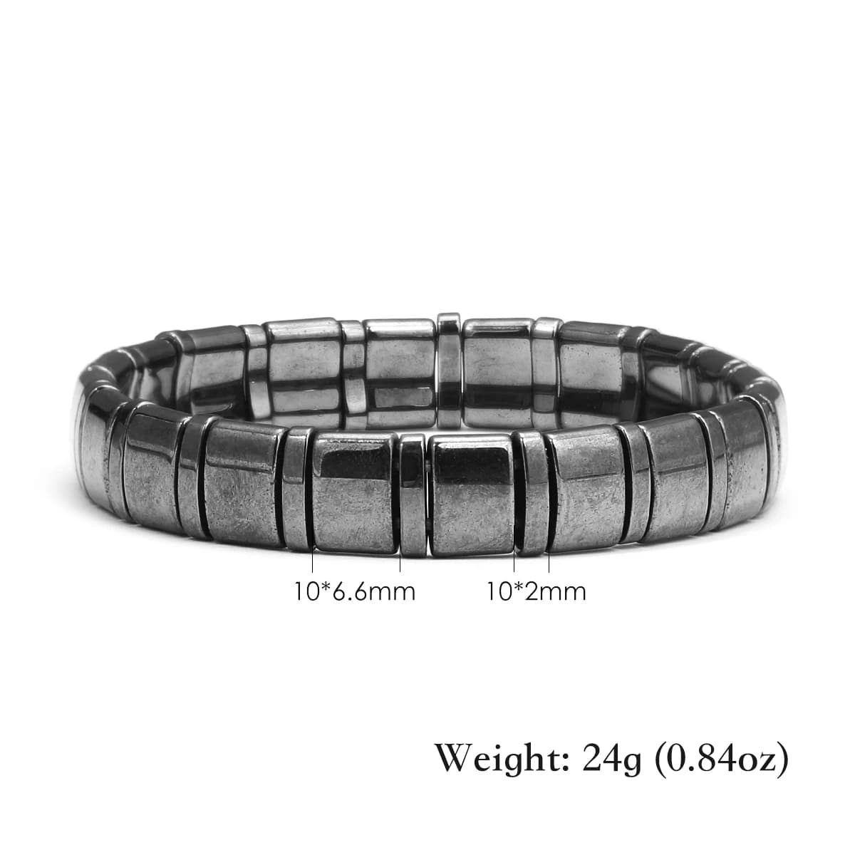 Bracelet en hématite en pierre d'énergie pour hommes, instructeur de Yoga et de Fitness, bijoux pour