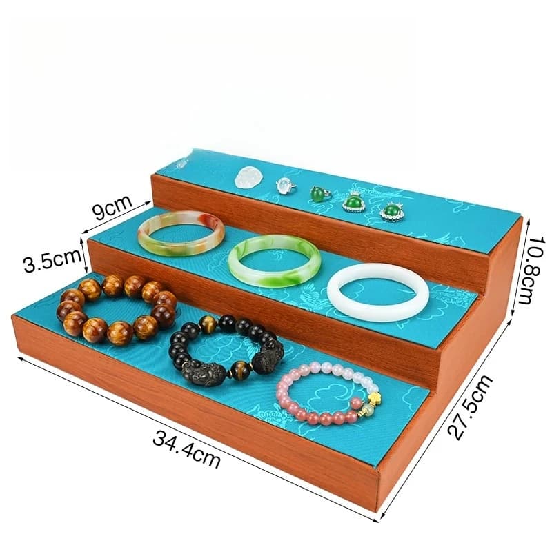 Présentoir de bijoux de luxe, grand présentoir de bagues et de bracelets, plateau de vitrine de pend