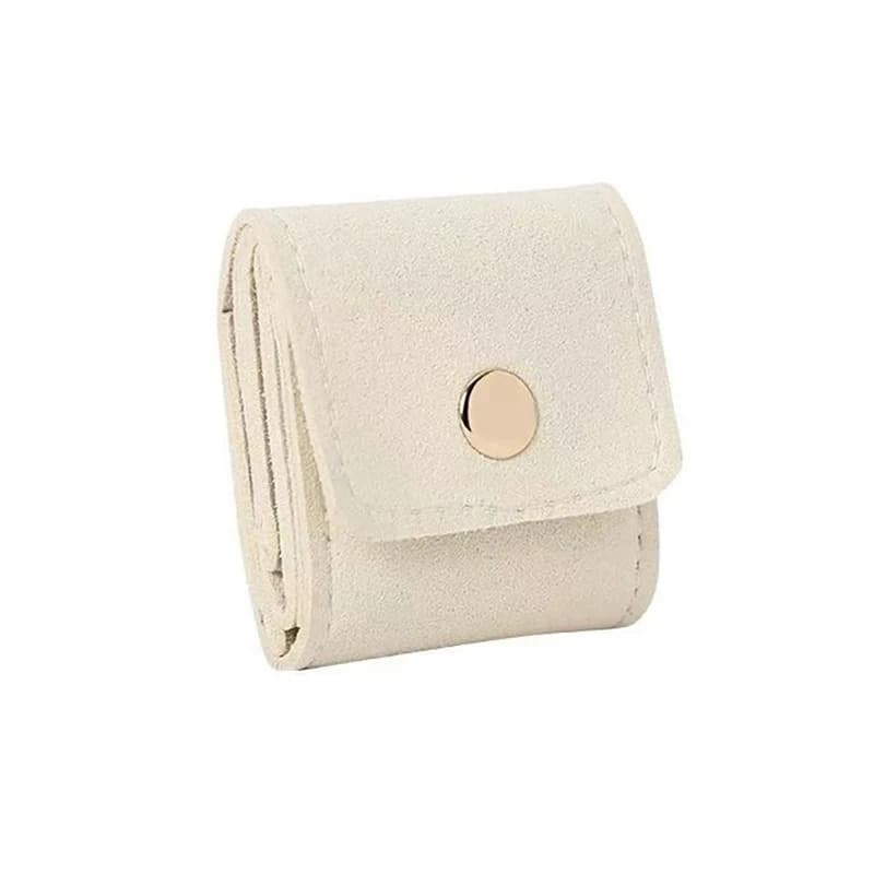 Pochette de rangement de bijoux pliable avec plusieurs compartiments pour bagues, colliers, boucles 
