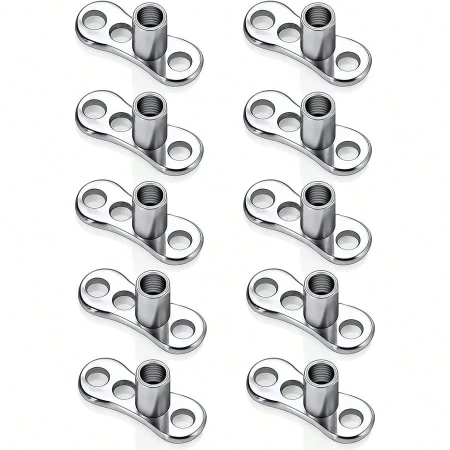 10 pièces G23 titane Base cutanée hypoallergénique ASTM-F136 Base d'implant médical Grade Piercing c