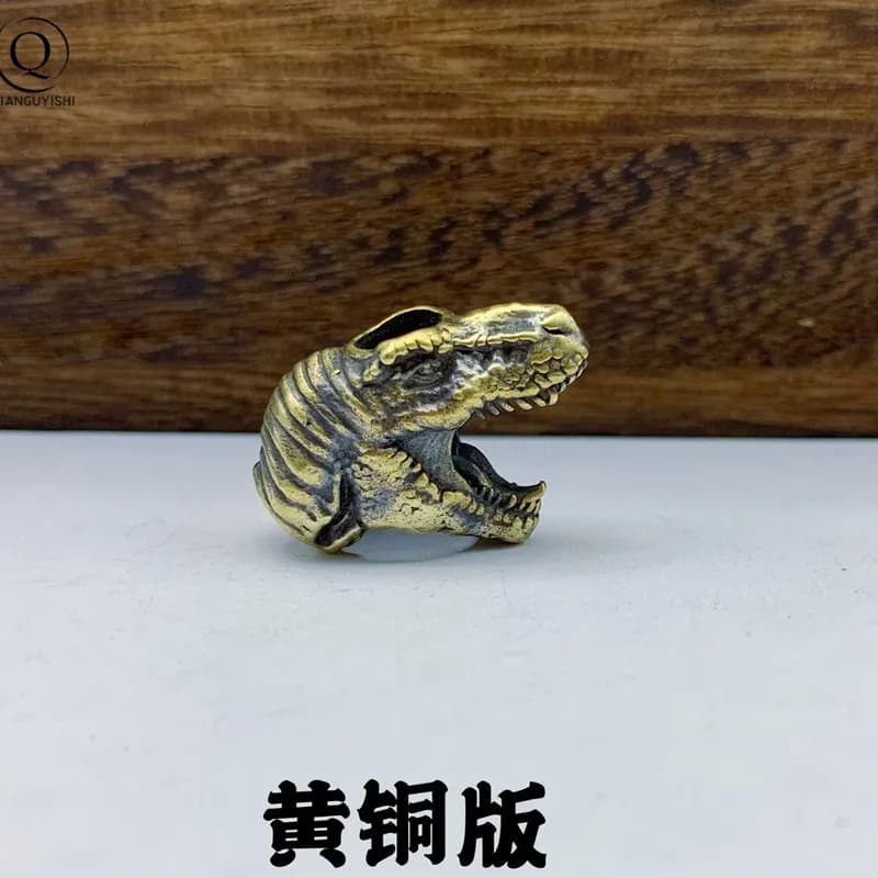 Couteau en laiton tyrannosaure jurassique, perle, bijoux, bricolage, paracorde, accessoires suspendu