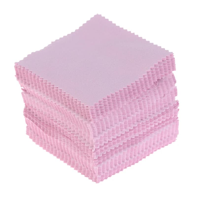 100 pièces 8x8 cm couleur nettoyage chiffon de polissage doux propre lingette chiffon d'outils de bi