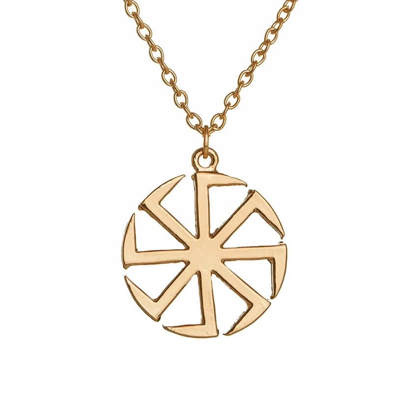 Kolovrat slave Talisman amulette roue pendentif païen Wicca bijoux collier cadeau religieux pour hom