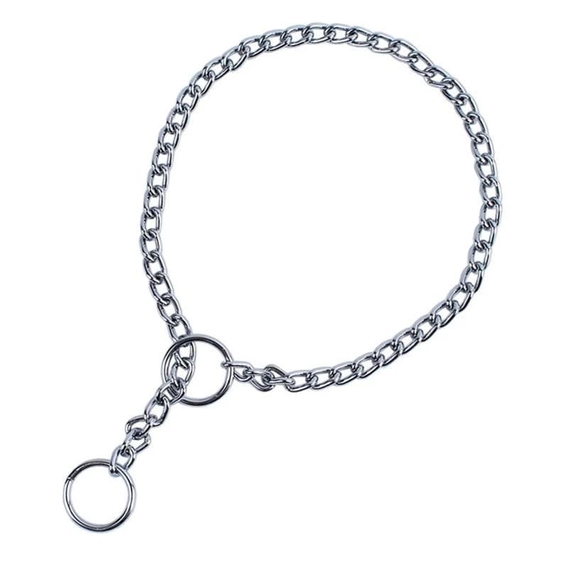 Collier chaîne pour chien, collier antidérapant robuste, en fer inoxydable argenté avec placage, ent