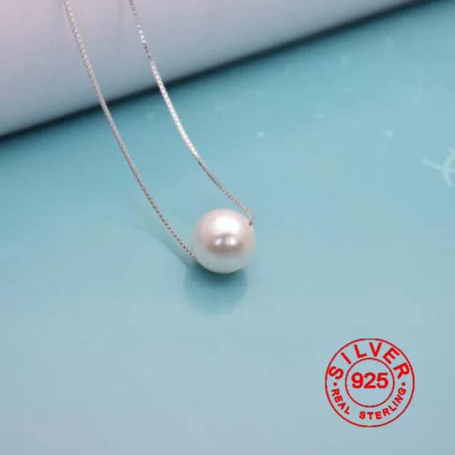 Collier de perles de coquillage élégant, couleur argent, pendentif pour femmes, bijoux