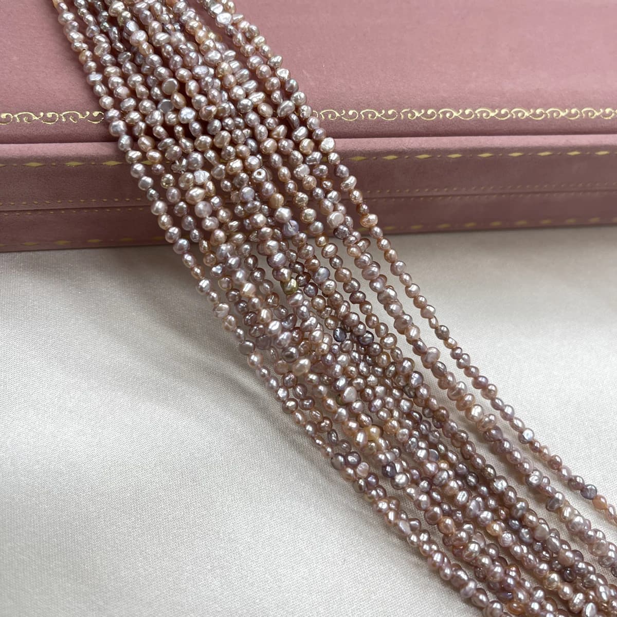 Perles Nugget Pearl 3-3,5 mm, perles d'eau douce naturelles pour la fabrication de bijoux, colliers,