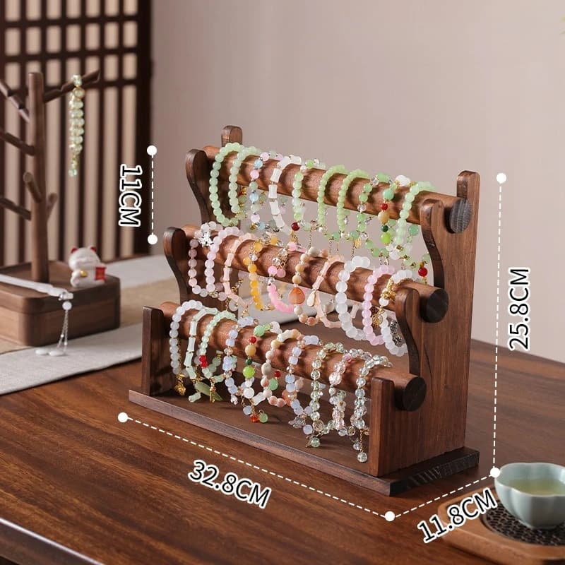 Présentoir de bijoux en bois amovible, présentoir exquis, accessoires de Bracelet, support de rangem