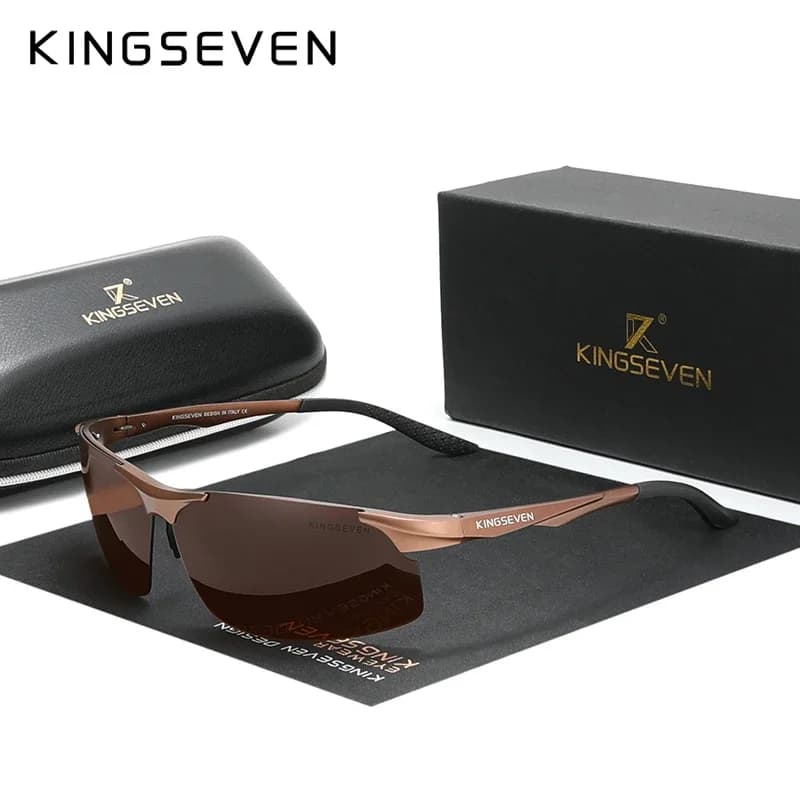 KINGSEVEN-Lunettes de soleil polarisées photochromiques pour hommes, verres caméléon en aluminium, l