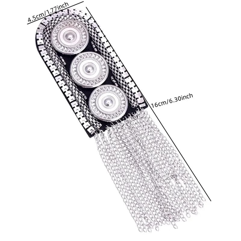 Épaulettes de style britannique faites à la main avec pampilles et strass, accessoires vestimentaire