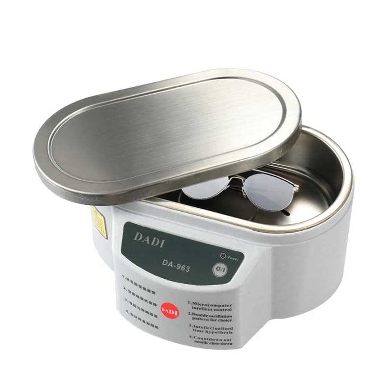 Nettoyeur numérique à ultrasons, bain pour pièces de bijoux, lunettes, manucure, fraises à charbon, 