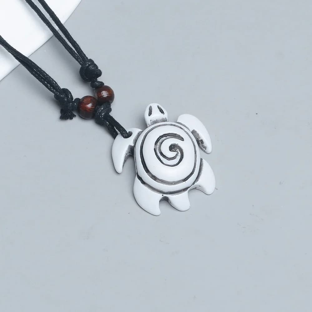 Collier de surfiste réglable en résine pour hommes et femmes, Style hawaïen, crochet sculpté, breloq