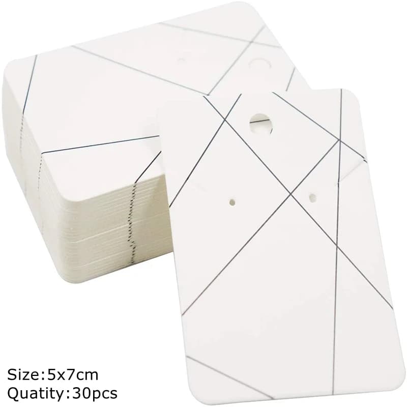 50pcs 30pcs 7X10cm bijoux collier carte boucle d'oreille titulaire carton carton pour emballage de b