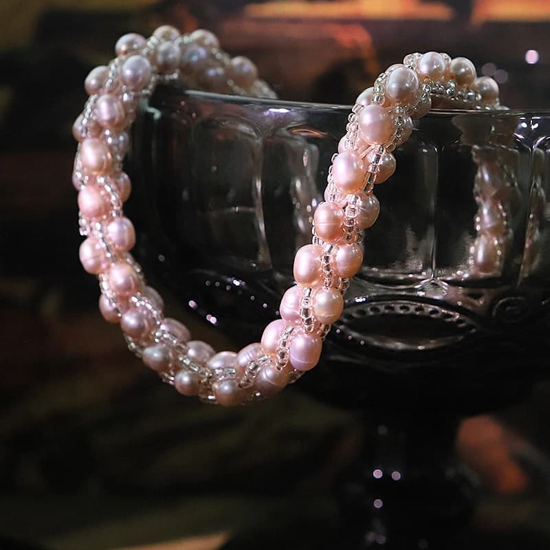 Collier de perles d'eau douce naturelles violettes, trois cercles, Design de luxe, haute qualité, bi