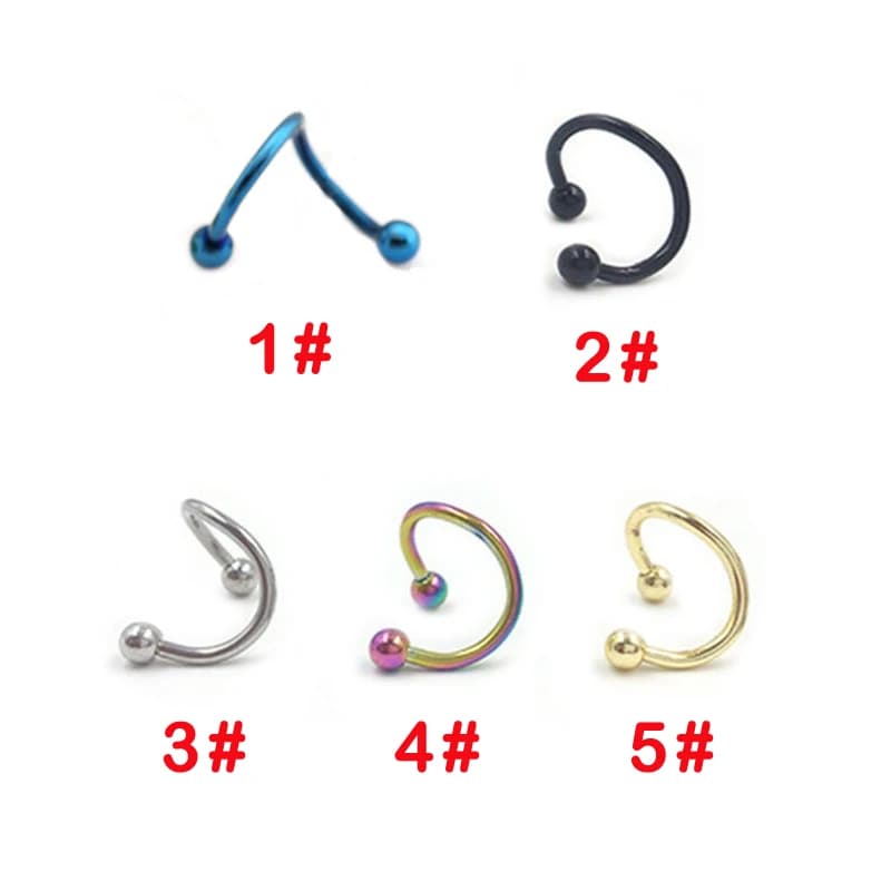 SION L-Boucles d'Oreilles Simples en Acier Inoxydable pour Homme et Femme, Piercings, Bijoux Orbitau